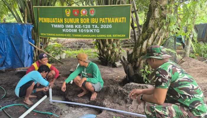 Kodim 1019/Katingan Hadirkan Fasilitas Air Bersih untuk Warga Tewang Baringin