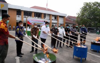 Sabu 918 Gram dari 65 Perkara Dimusnahkan Kejari Palangka Raya