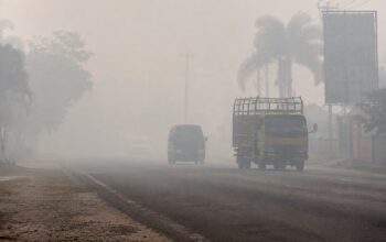 Asap Tebal Selimuti Pangkalan Bun Pagi Ini