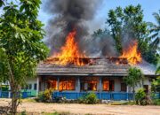 Tiga Ruang Kelas SDN 1 Pangkut Terbakar